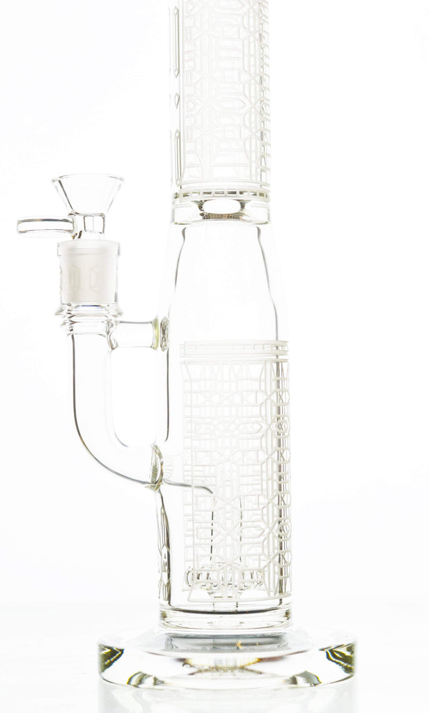 Etched Showerhead Perc Tube Bong — Toker Supply