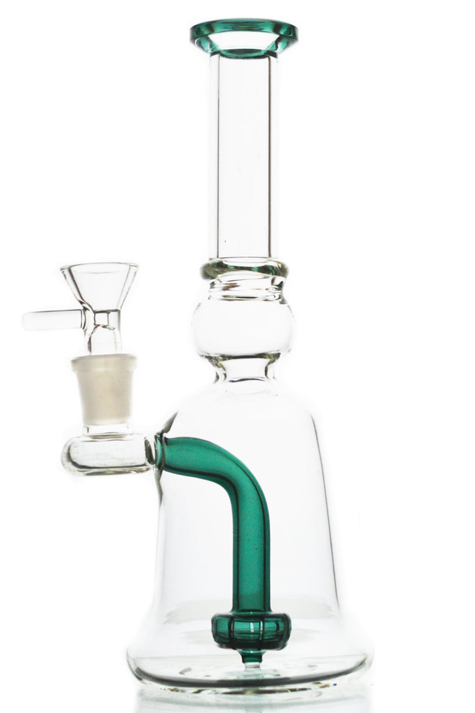 Bent Neck Showerhead Perc Hourglass Bong 