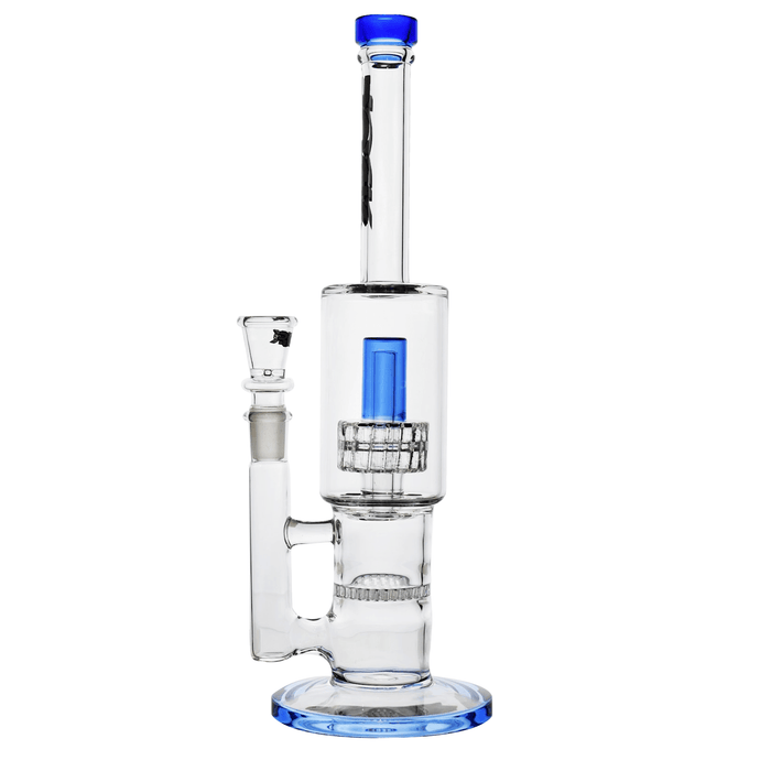 14" Rock Glass Showerhead HoneyComb Bong - Toker Supply