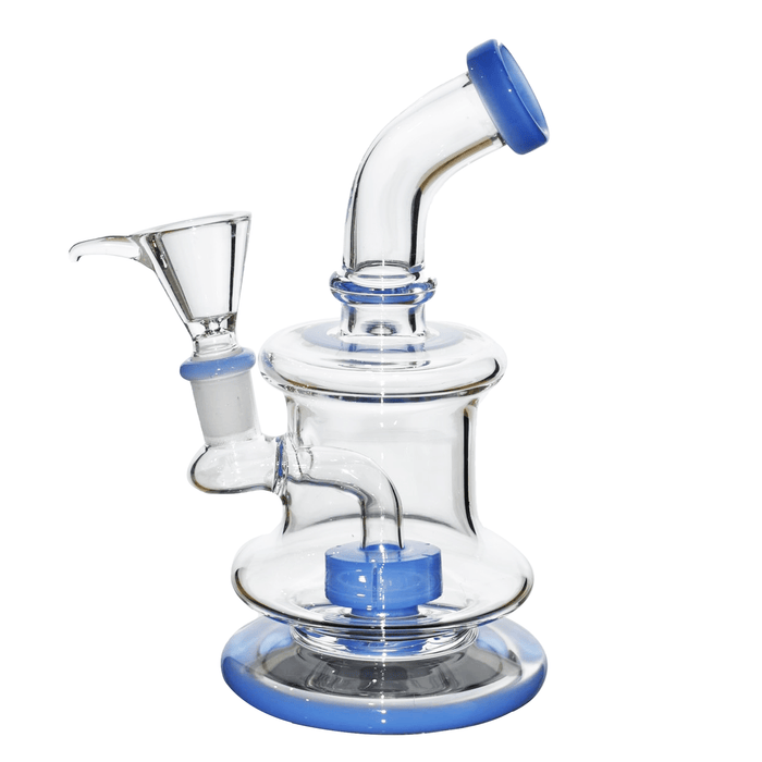 7" Rock Glass Round Bellow Base - Toker Supply