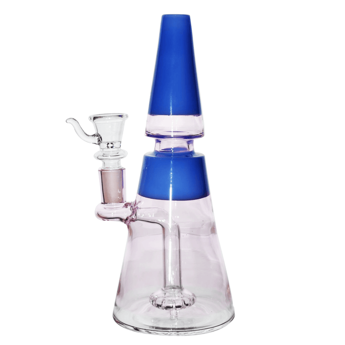 8" Rock Glass Double Triangle Bong - Toker Supply