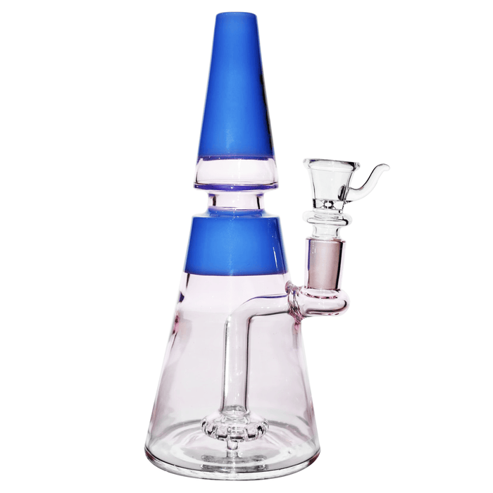 8" Rock Glass Double Triangle Bong - Toker Supply