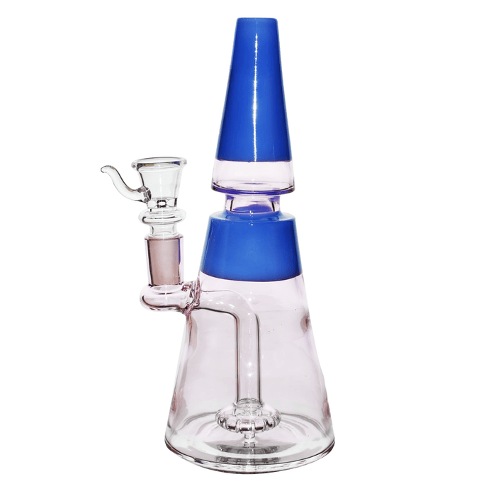 8" Rock Glass Double Triangle Bong - Toker Supply