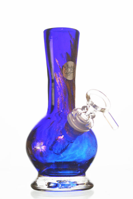 Twisted Sisters - 6" Gold Flake Flat Base Beaker Bong - Toker Supply